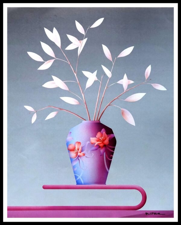 AK L6212 Decorated Vase with Orchids